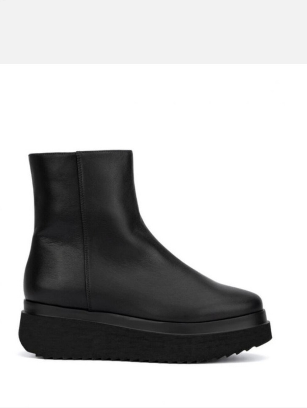 Aquatalia‎ Luxury Black Leather Waterproof Platform Ankle Boots
